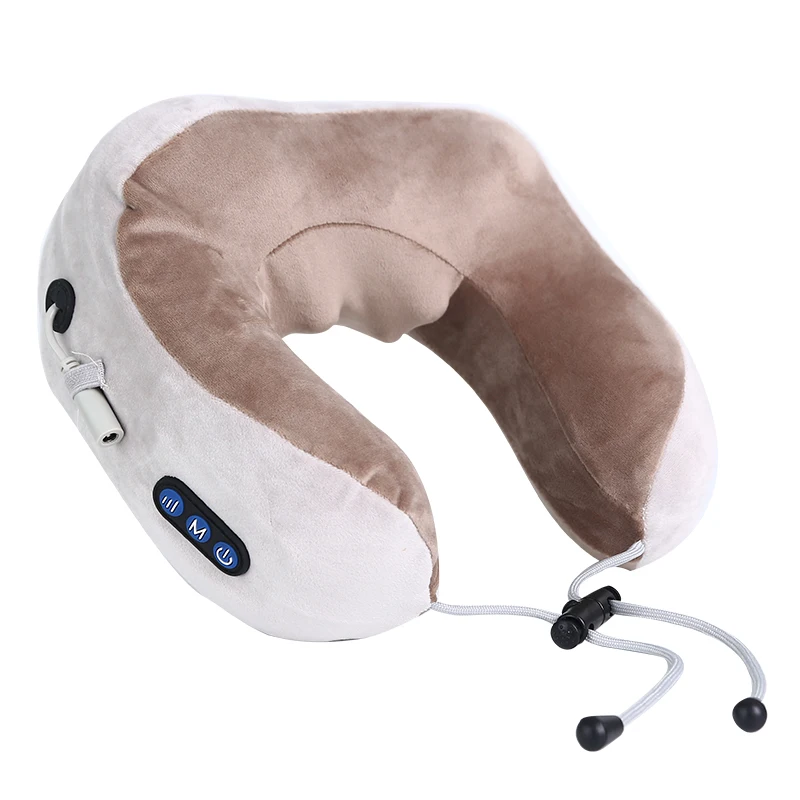 Lightweight OEM Travel Battery-powered Vibration U Shape Neck Massager Pillow