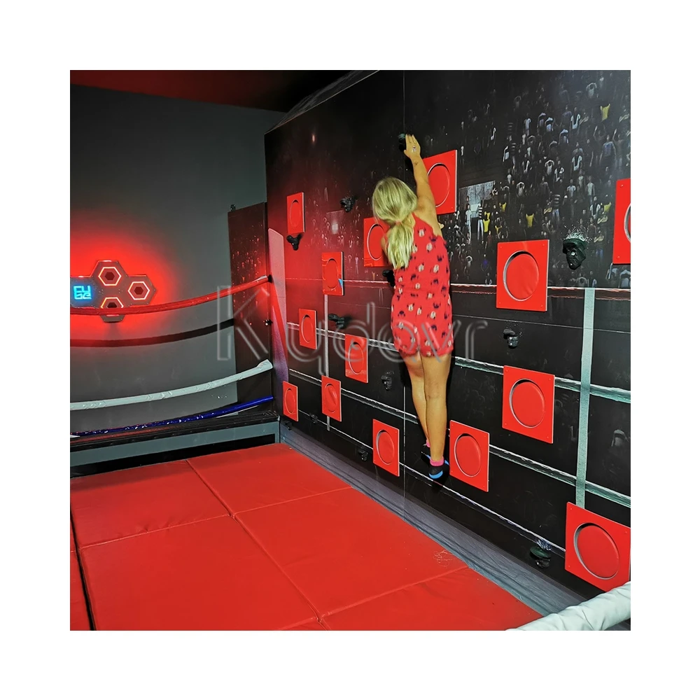 Customizable amusement park interactive climb obstacles wall game physically challenging kydavr activate game cell