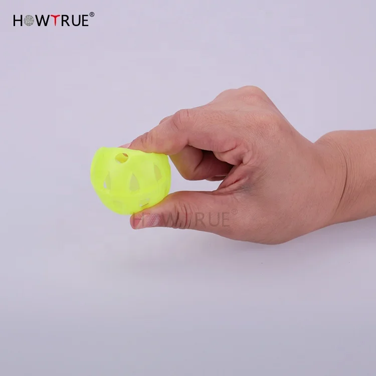 How True High Quality 42mm Three Piece Golf Practice Ball Multicolor Plastic Airflow Colored Hollow Golf Balls