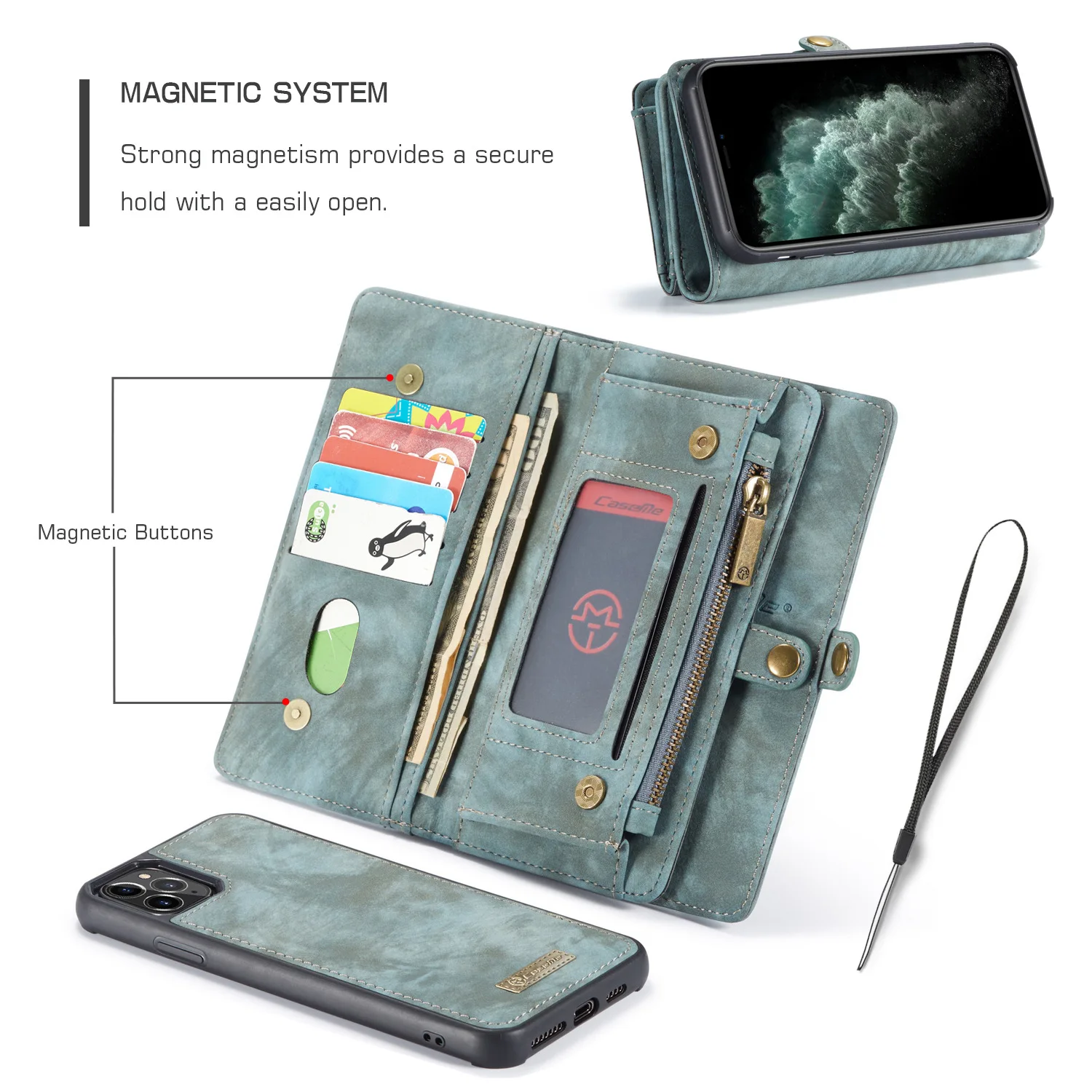 
2021 New Arrival Cell Phone Accessories for iPhone 12 Case Luxury Magnetic Cell Phone Case for iPhone 12 11 Pro Max Flip 
