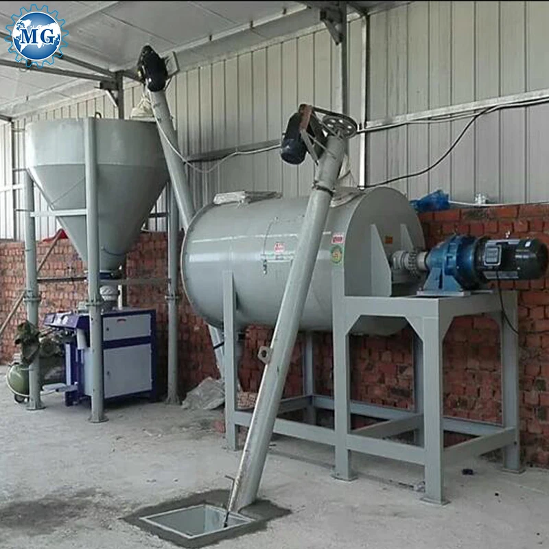 Latest China Simple Dry Powder Mortar Production Line Sand Cement Mixer  Ceramic Tile Adhesive Making Machine