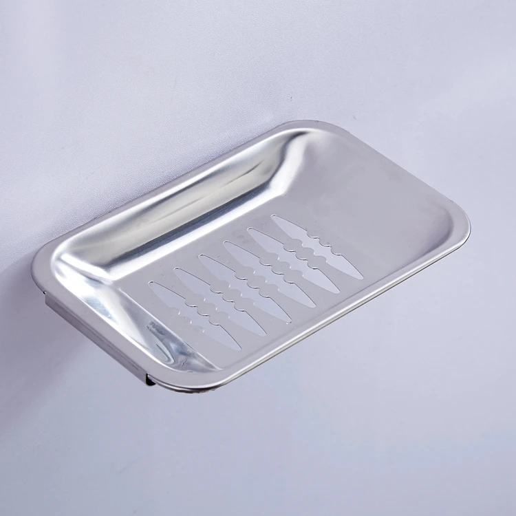 Economical Bathroom Accessories Stainless Steel Wall Mounted Soap Dish Polished Quick Drainage Soap Dispenser Holder
