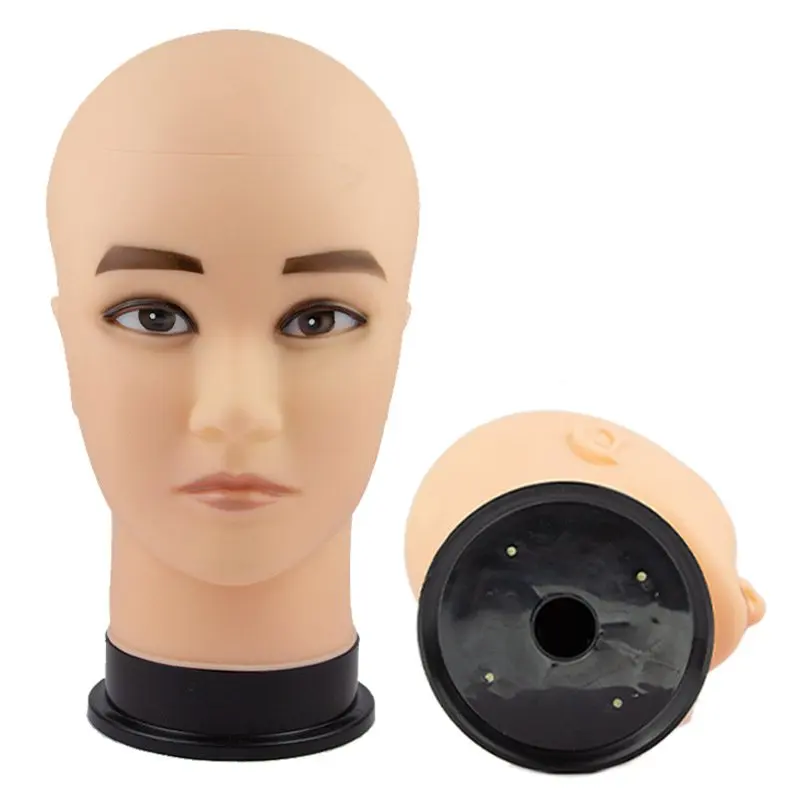 cheap Female pvc  Bald mannequin Head  Plastic Bald Doll Training Head   Mannequin Head  Female For Wig Display