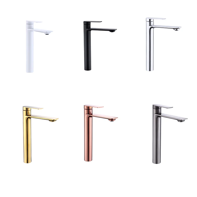 Wash Rose Gold Finish Bathroom Tap Single Handle Brass Basin Toilet Water Mixer Faucets