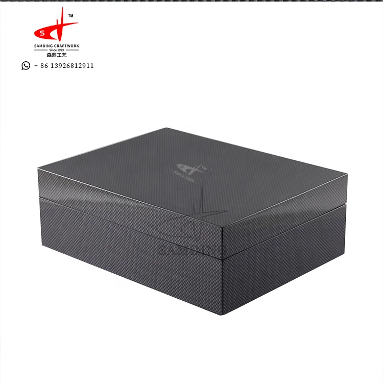 
custom glossy lacquer black jewelry accessories wooden watch box 