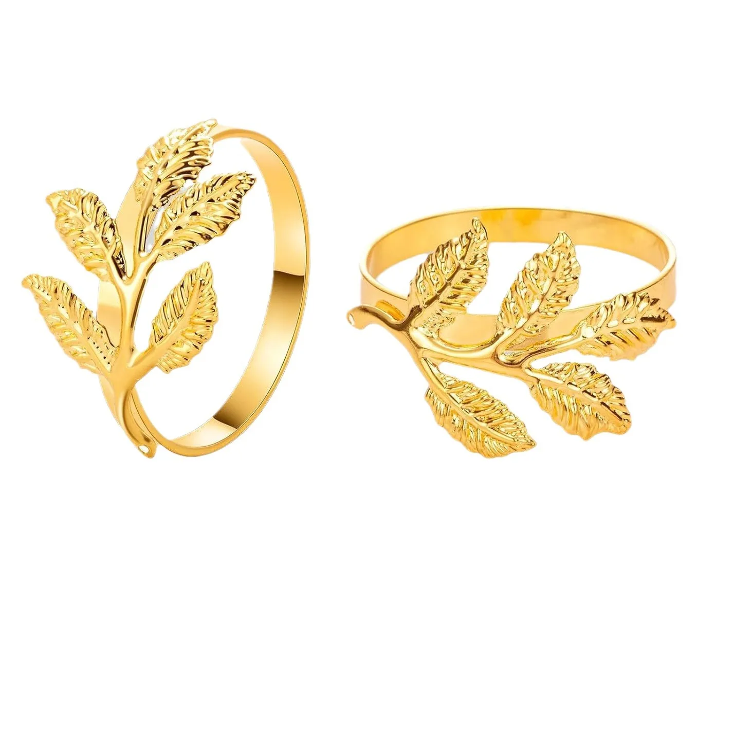 Wholesale New Dining Table Napkin Rings Real Price Gold Foil Electroplated Metal for Party and Wedding Decorations