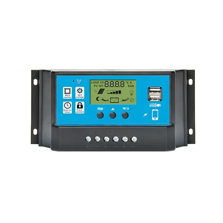 Sunro 10A 20A 30A 40A 50A 60A 12V 24V Авто ШИМ-выход 5V PWM регулятором солнечного зарядного устройства модуль