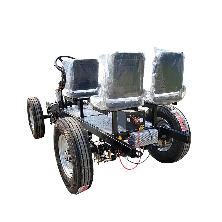 DIY front rear axle motor differential four wheel vehicle chassis electric small car truck platform body frame for adult sale