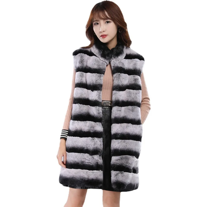 High Quality Rex Rabbit Fur Coat Imitation Totoro Clothes Coat Vest Totoro Color Coat