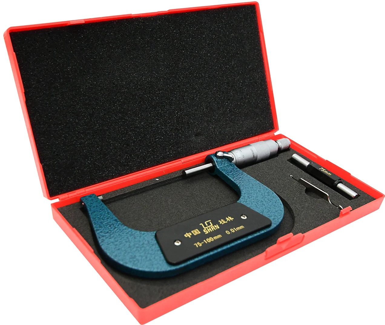 Steel 0.01 mm scale high-precision machine tool outer diameter micrometer set