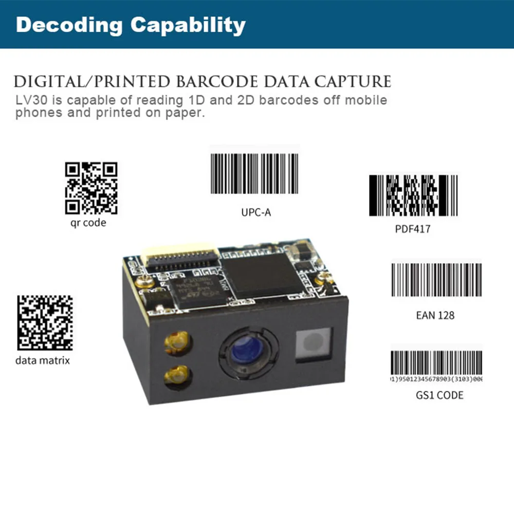 Мини qr-код сканер Oem 1D 2D штрих-кода модуль Usb
