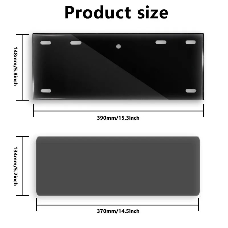372*100mm vanish fade invisible remote control license plate black vanish remote car plate vanish plate cover australia
