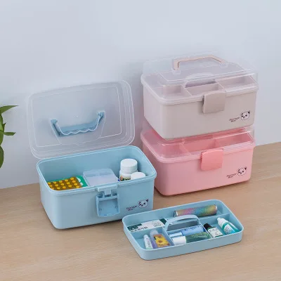 High Quality Cheap Price Home Multifunctional Travel Plastic Storage Box Family Survival Portable First Aid Kit Box
