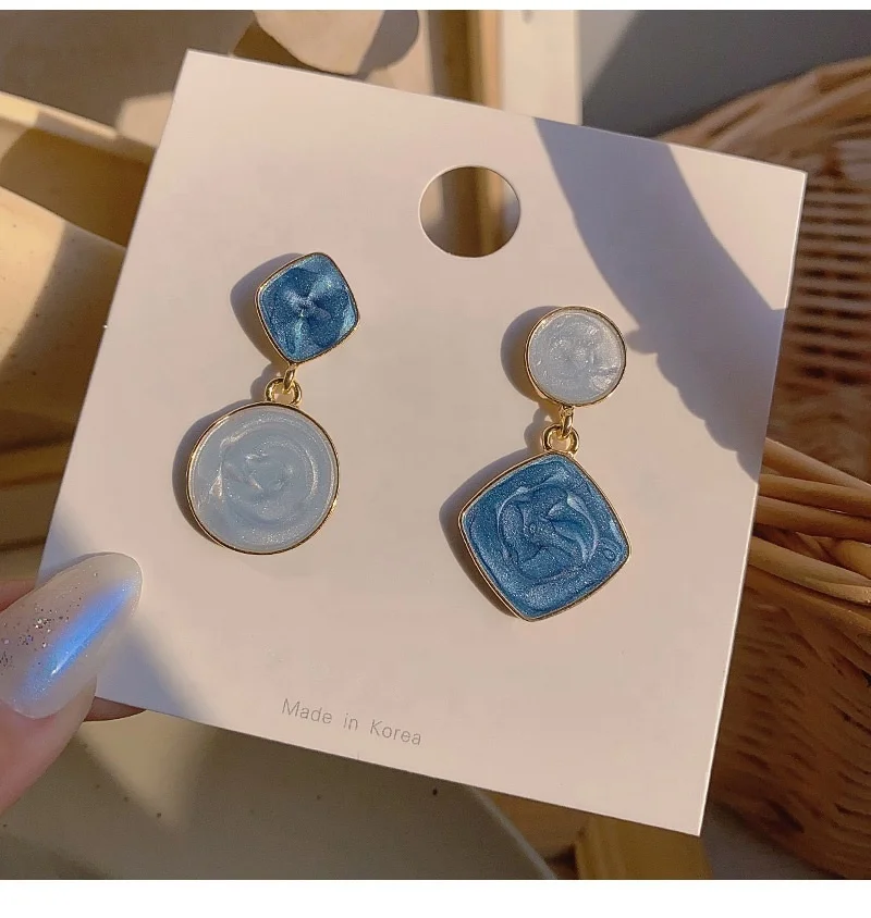 
ADELANTE 2020 Korean Style Dangle Custom Copper Plating Real Gold Earrings 