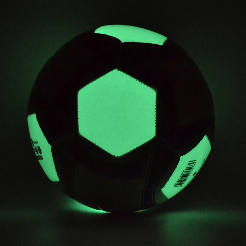 High quality Soccer Ball Blue LED Light Up Football Night Training Super Bright Glow Ball in night Luminous Football Outdoor
