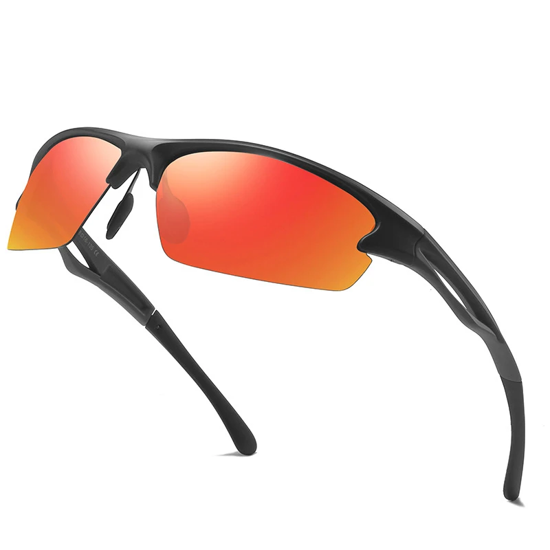 High Quality TR90 UltraLight Elastic Frame Polarized Sunglasses Semi Rim Sports Eyewear for Men and Women Outdoors