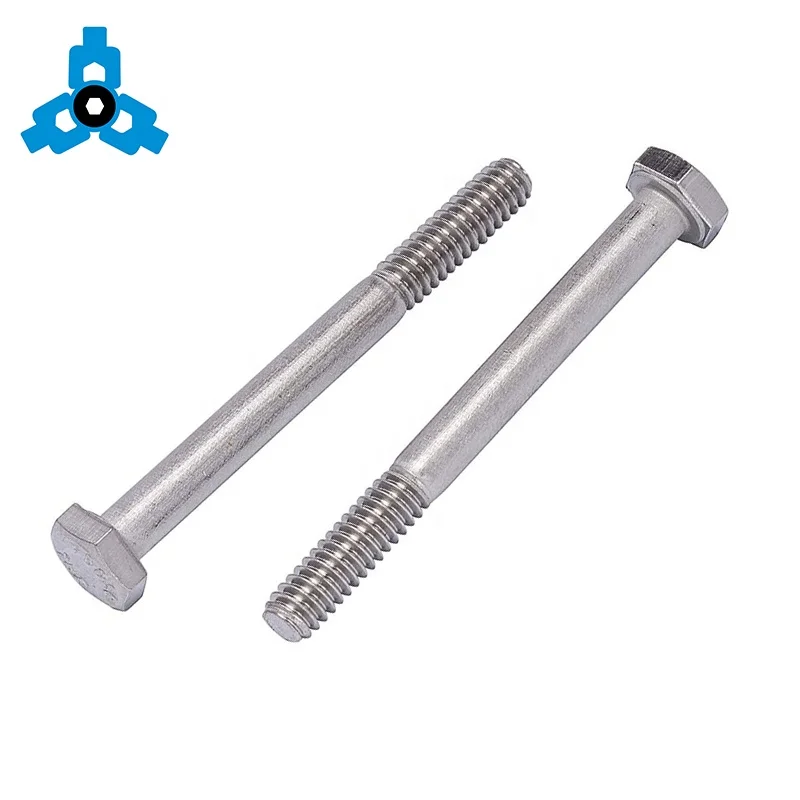DIN931 Hex Head Bolt Stainless Steel Half Thread OEM Stock Support