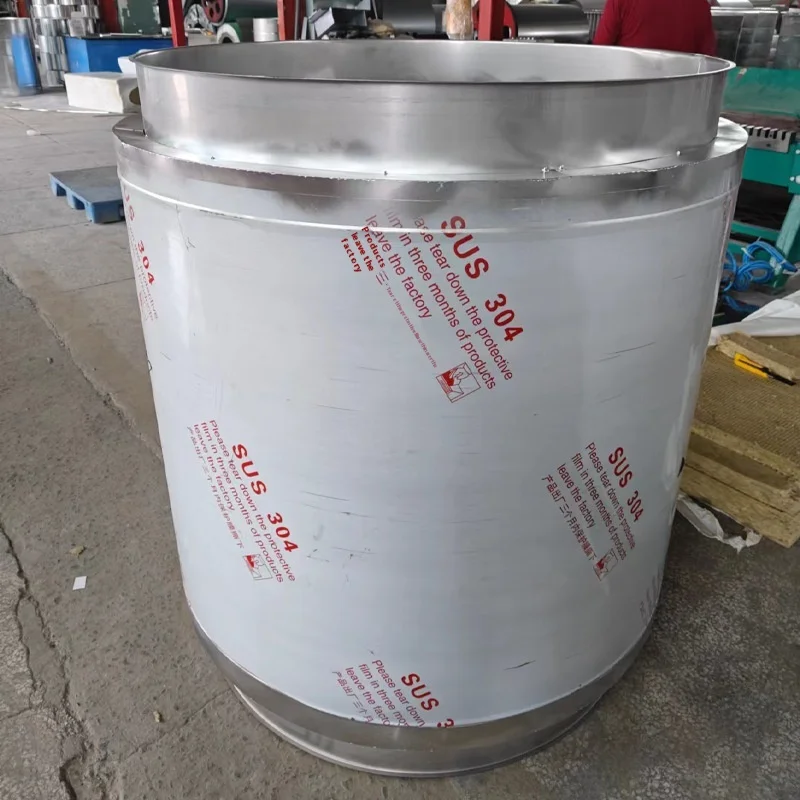 Double-Layer Insulated 304 Stainless Steel Chimney High Temperature Resistant Aluminum Silicate Smoke Pipe Air Duct Boiler Parts