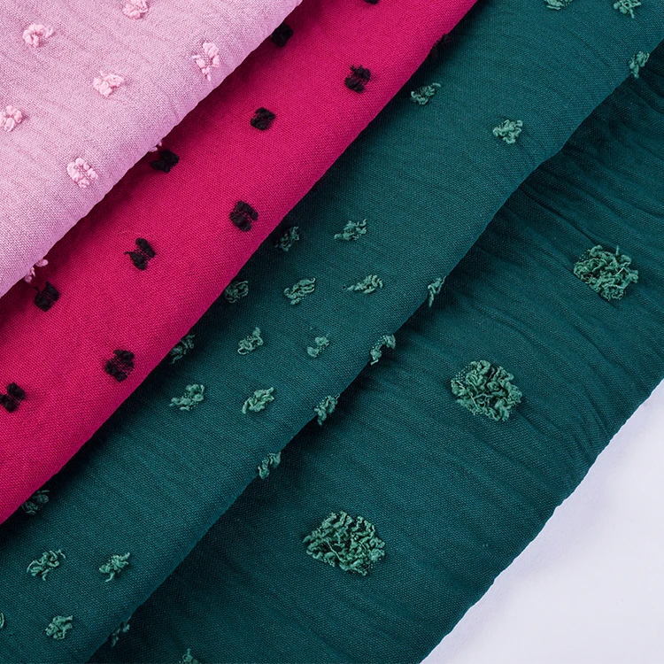 Shaoxing textile 100% polyester custom solid color stretch cey jacquard fabric for women clothing