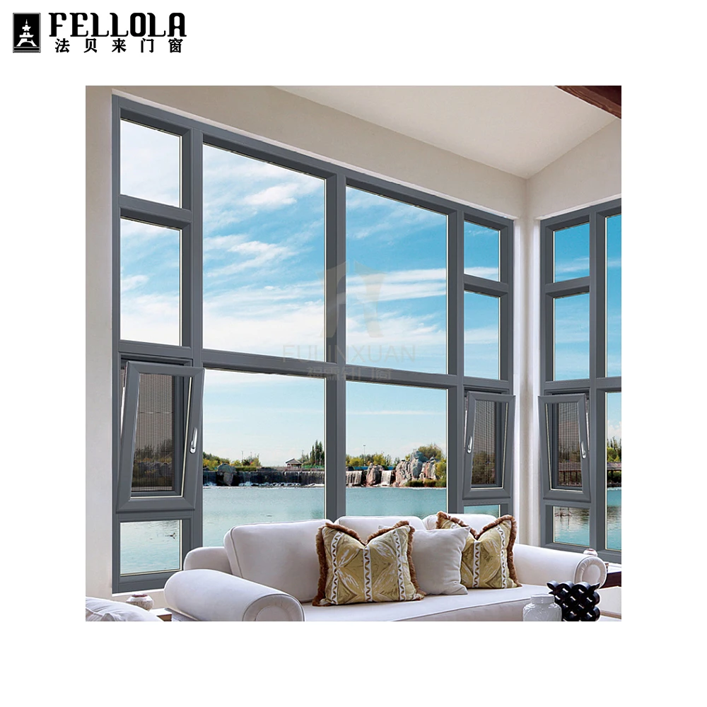 
Open Inside Designs Good Price Import Material French Lock Handle Pvc Steel Philippines Aluminum Casement Window 