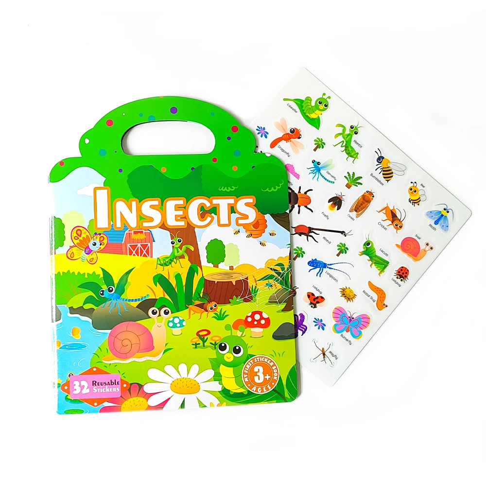 OEM Wholesale TPE Reusable Sticker Books Learning Toys Cute 3d Anime Stickers Waterproof Jelly Stickers For Kids