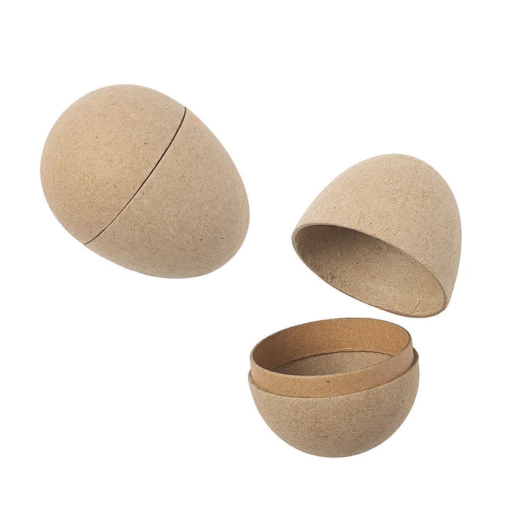 Biodegradable Custom Pulp DIY Paper Mache Giant Chocolate Wooden Easter Egg