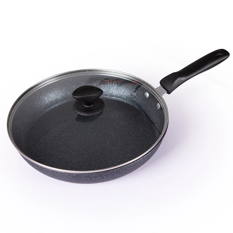  Custom Kitchen Cooking Wok Carbon Steel Marble Coating Non Stick Frying