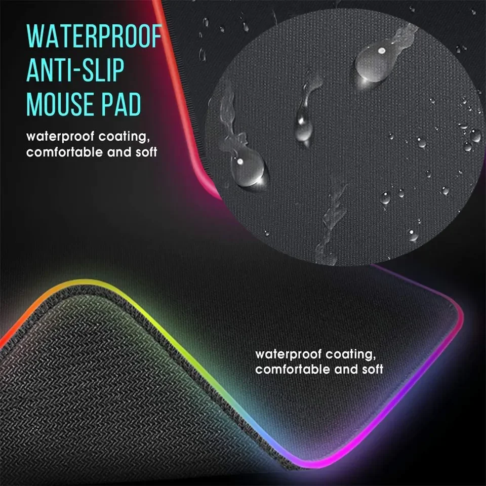 RGB mouse pad 800x300mm non-slip Mauspad Large LED light-up mouse pad Waterproof gaming keyboard pad