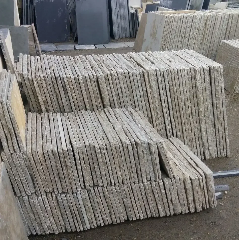 Indian Tandur Yellow Limestone Tumbled Pavers Outdoor Garden Patio Paving Slabs French Pattern Tiles Roman Pattern Flooring