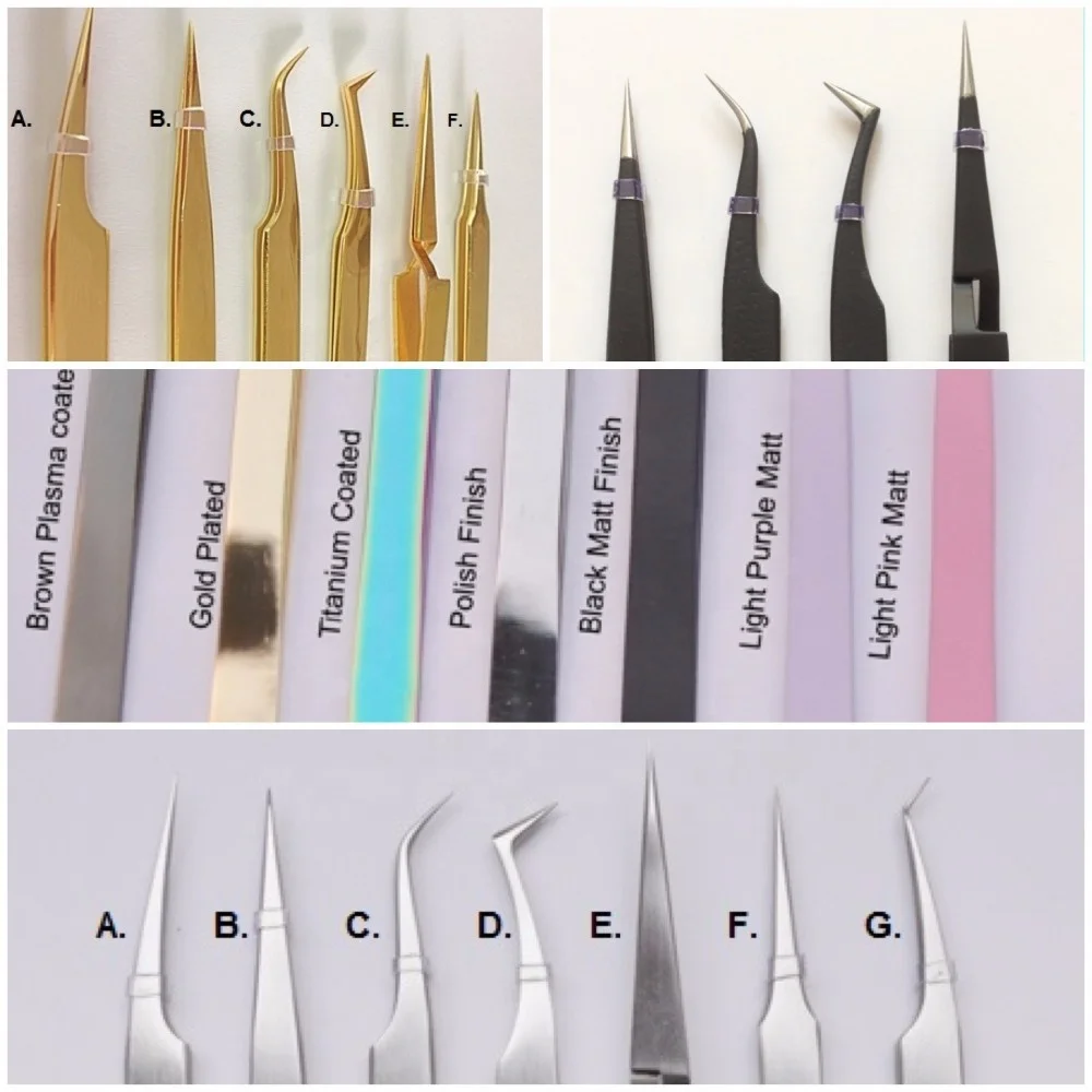Hot Selling 6D-10D Volume Lash Tweezers Best Grip Stainless Steel Beauty Tool Pointed Tip Type for Eyelash Extensions