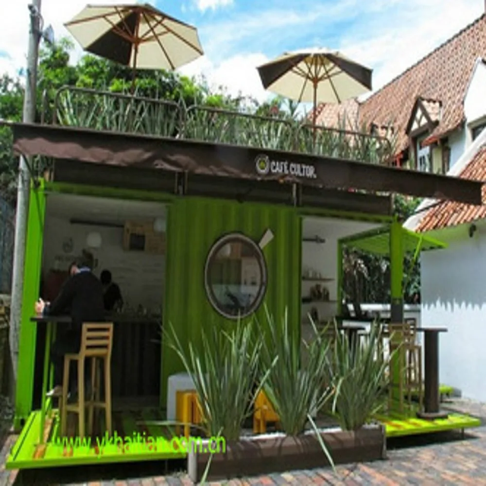 Container prefab restaurant Outdoor fast food kiosk mobile container coffee shop design