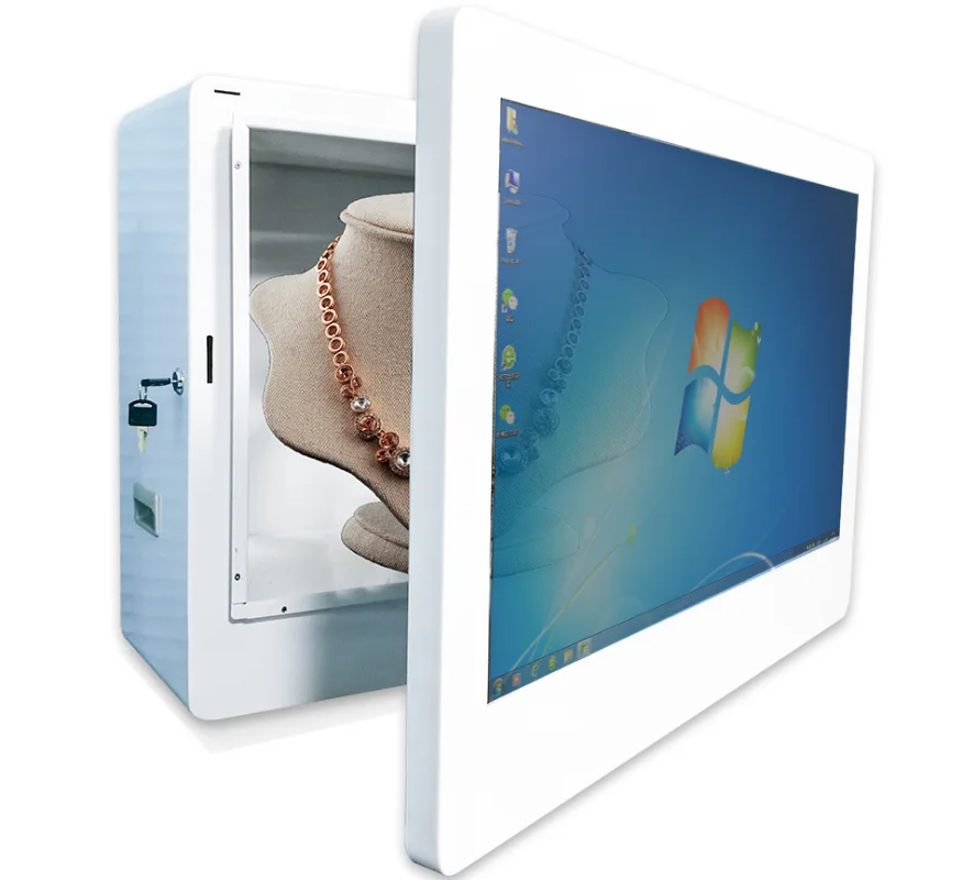 22 inch Transparent Monitor LCD Panel Display Advertising Player Showcase Cabinet Box for Product Exhibition Display
