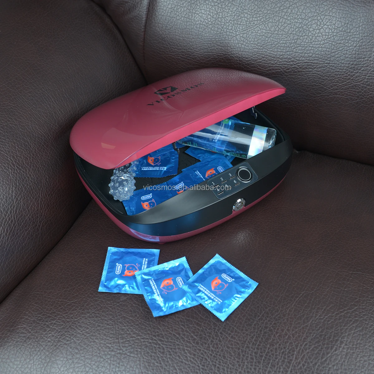 Biometric BDSM sex toy Lock box for automatic vibrator men storage case adult sex toy box sex toy mystery box