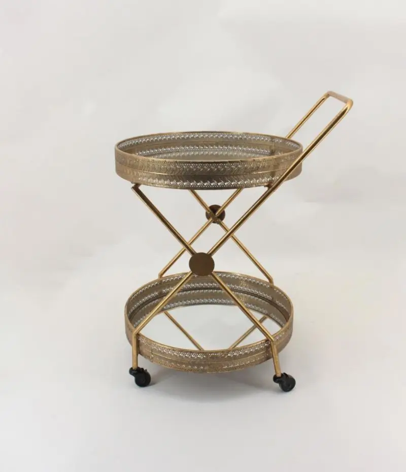 Hot Sale Modern Metal Drinks Trolley Dining Cart Tea Wagon for Hotels Hotel Furniture