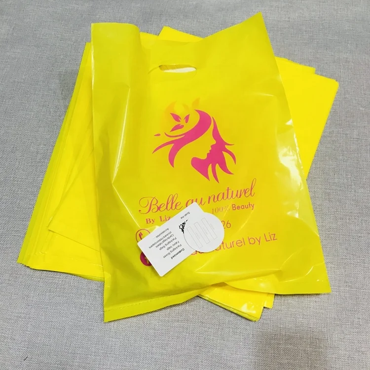 Customized printed logo thickening portable store gift shopping packaging plastic bags for clothing