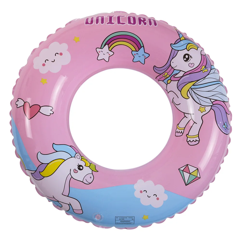 New In Stock Cute Pattern Thickened Fashion Adult Version Inflatable Swimming Ring