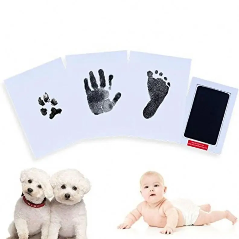 Luxury Pet Products New Unique Pet Dog Cat Paw Prints Pad Newborn Baby Clean Recyclable Inkless Hand print and Footprint Ink Pad