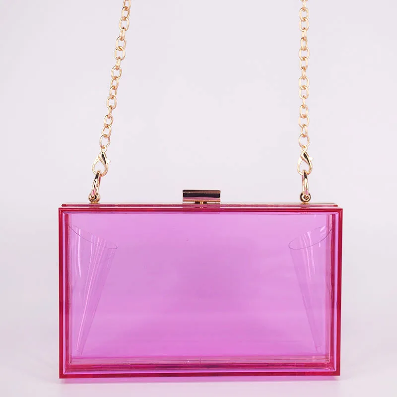 Sandro Transparent Small Square Cross-slung Box Banquet Hand Dinner Bag Ladies Handbag Wholesalers