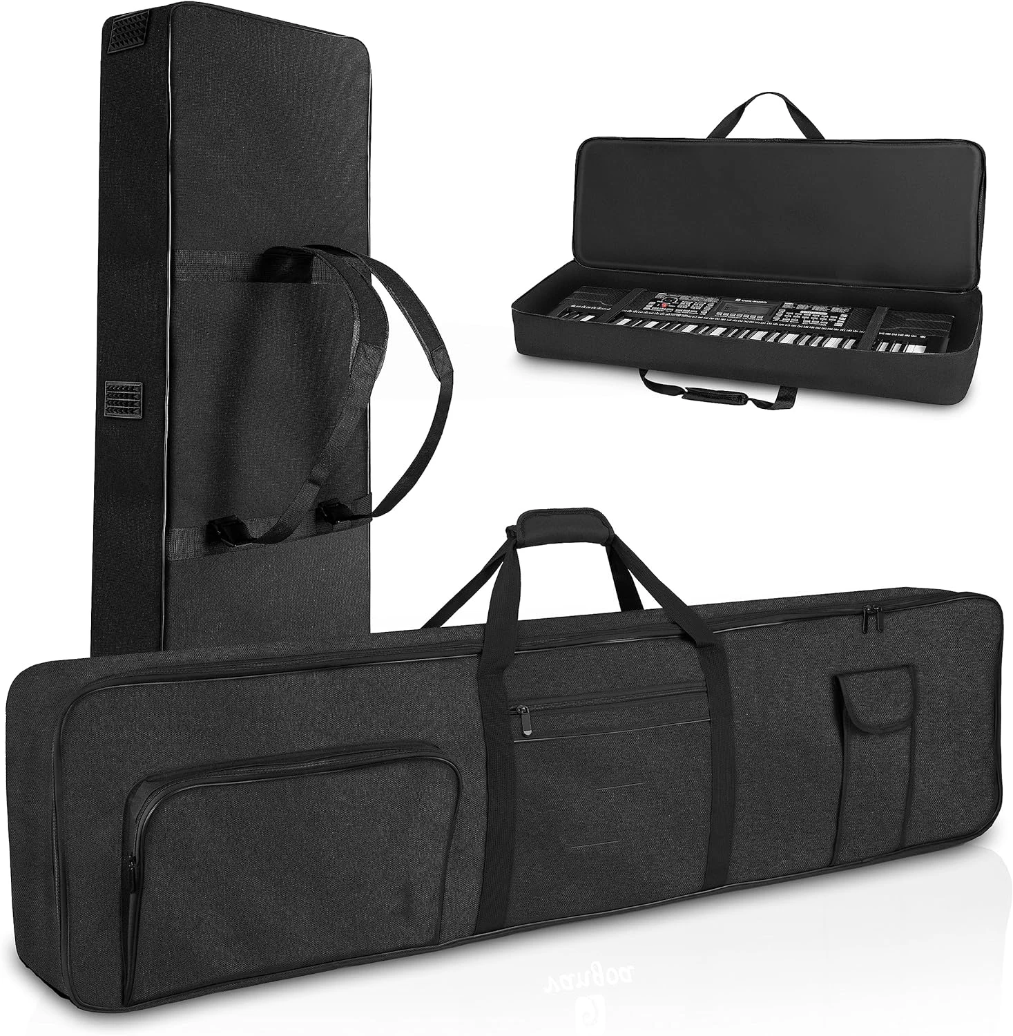 Custom 88 Key Keyboard Case Soft for Electronic Piano Keyboard Gig Bag with Adjustable and Portable Backpack Shoulder Strap