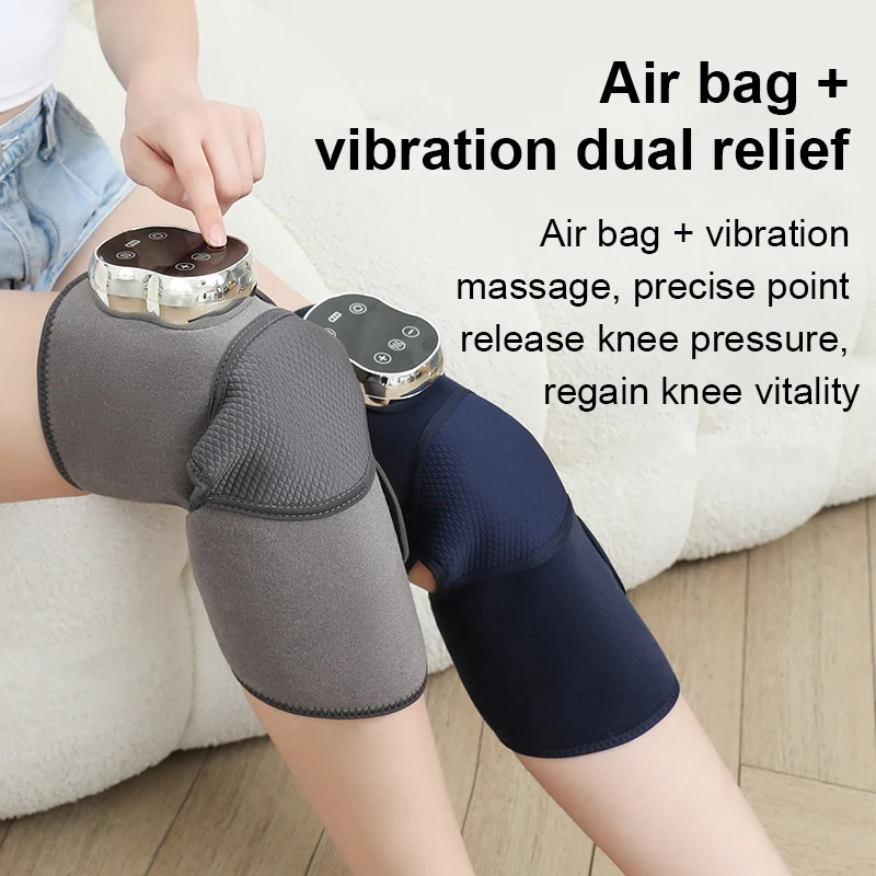 High Quality Circulation Therapy Knee Massager Pain Relief Heated Knee Massager With Heated And  Air Compression