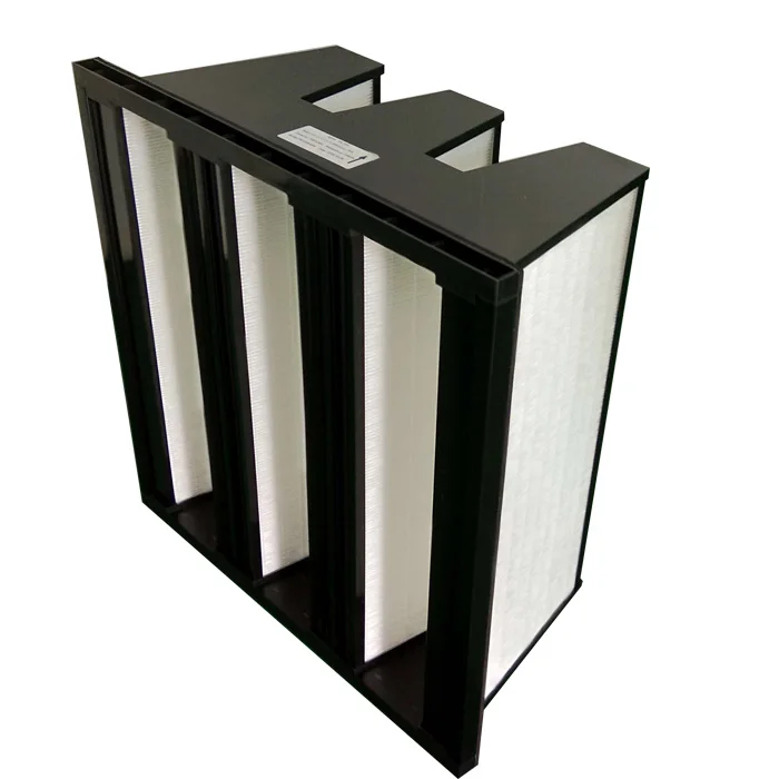 Medium efficiency combined v bank Air Filter 24x24x12  Merv 16 for Pregnancy piggery