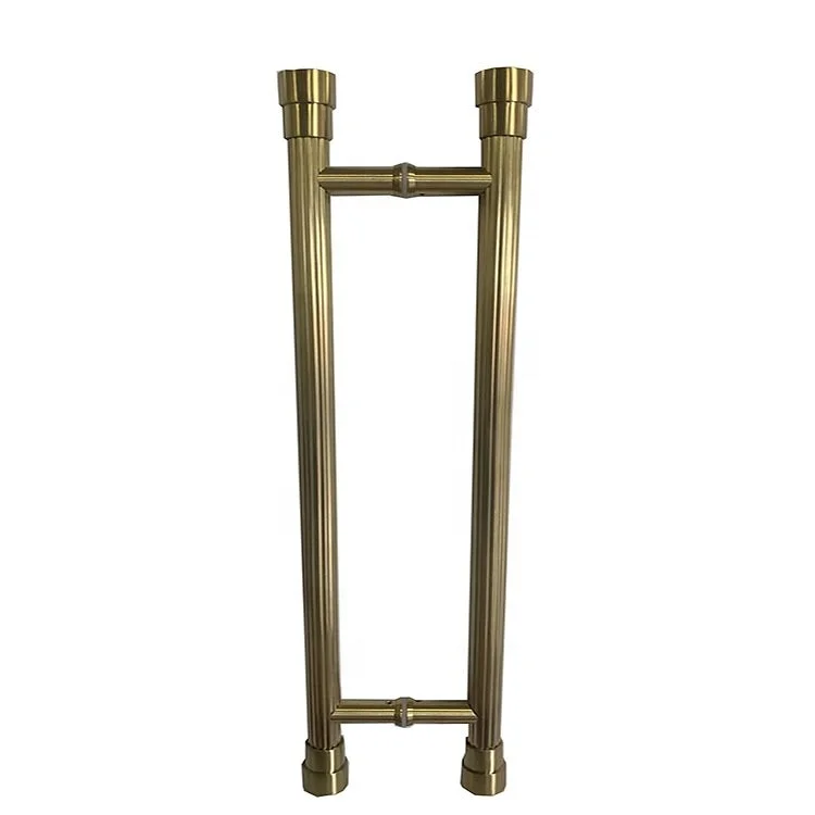 Stainless Steel Door Handle Gold Plated