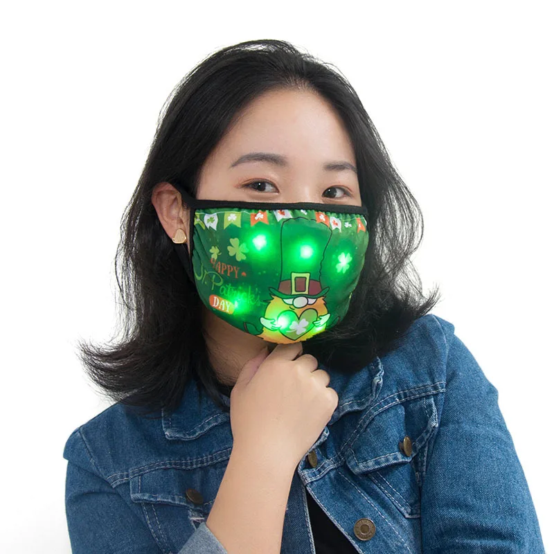 Trend best-selling LED light-emitting various types of masks Young people carnival cotton mask