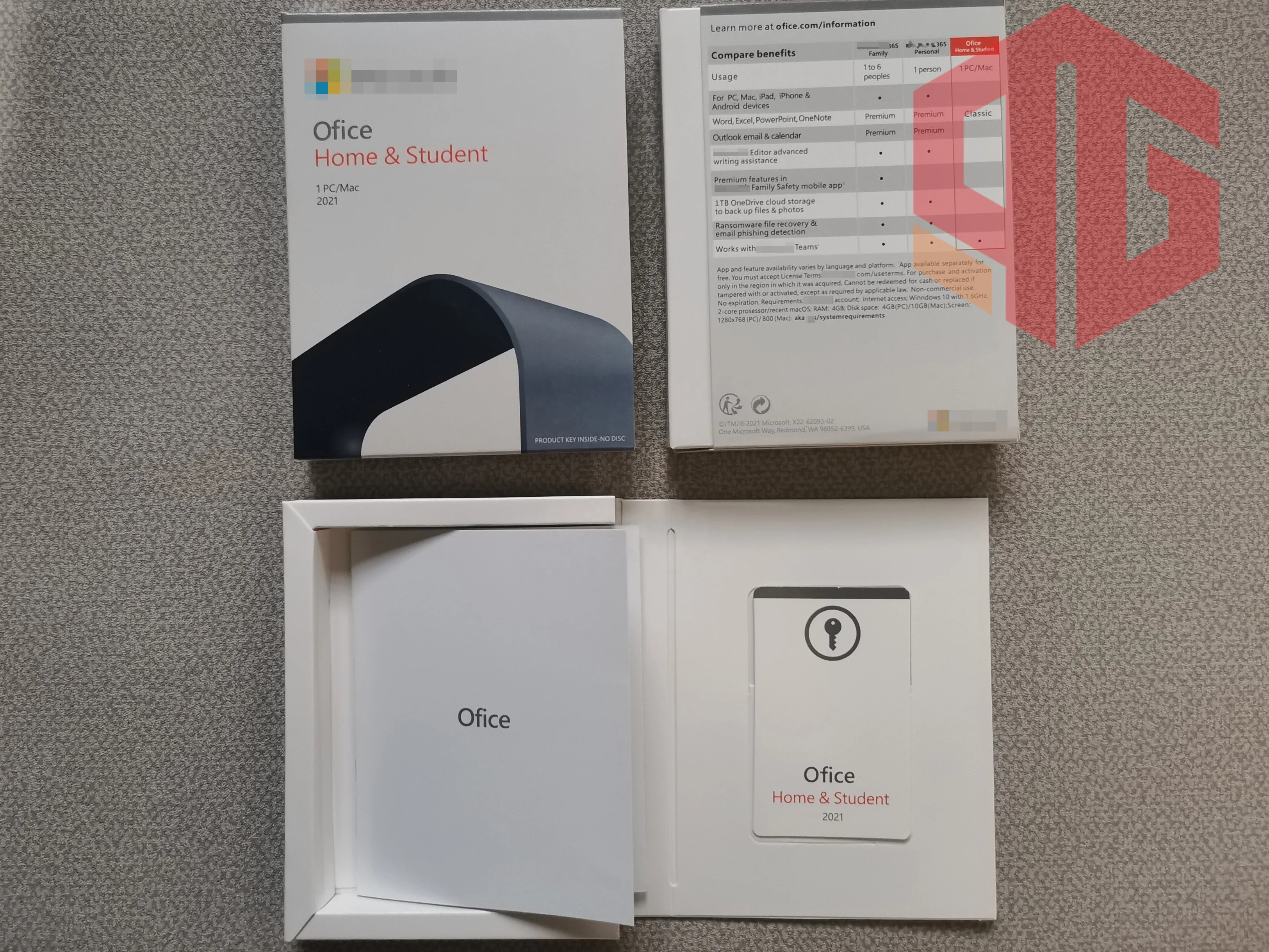 Hot sale officee 2021 HS 100% online activation Genuine officee 2021 Home and Student retail box with DVD