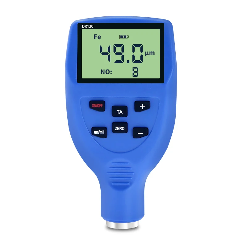DR120 Coating Thickness Gauge Steel Structure Paint Thickness Gauge Integrated Portable Digital Film Thickness Gauge 0-1500um