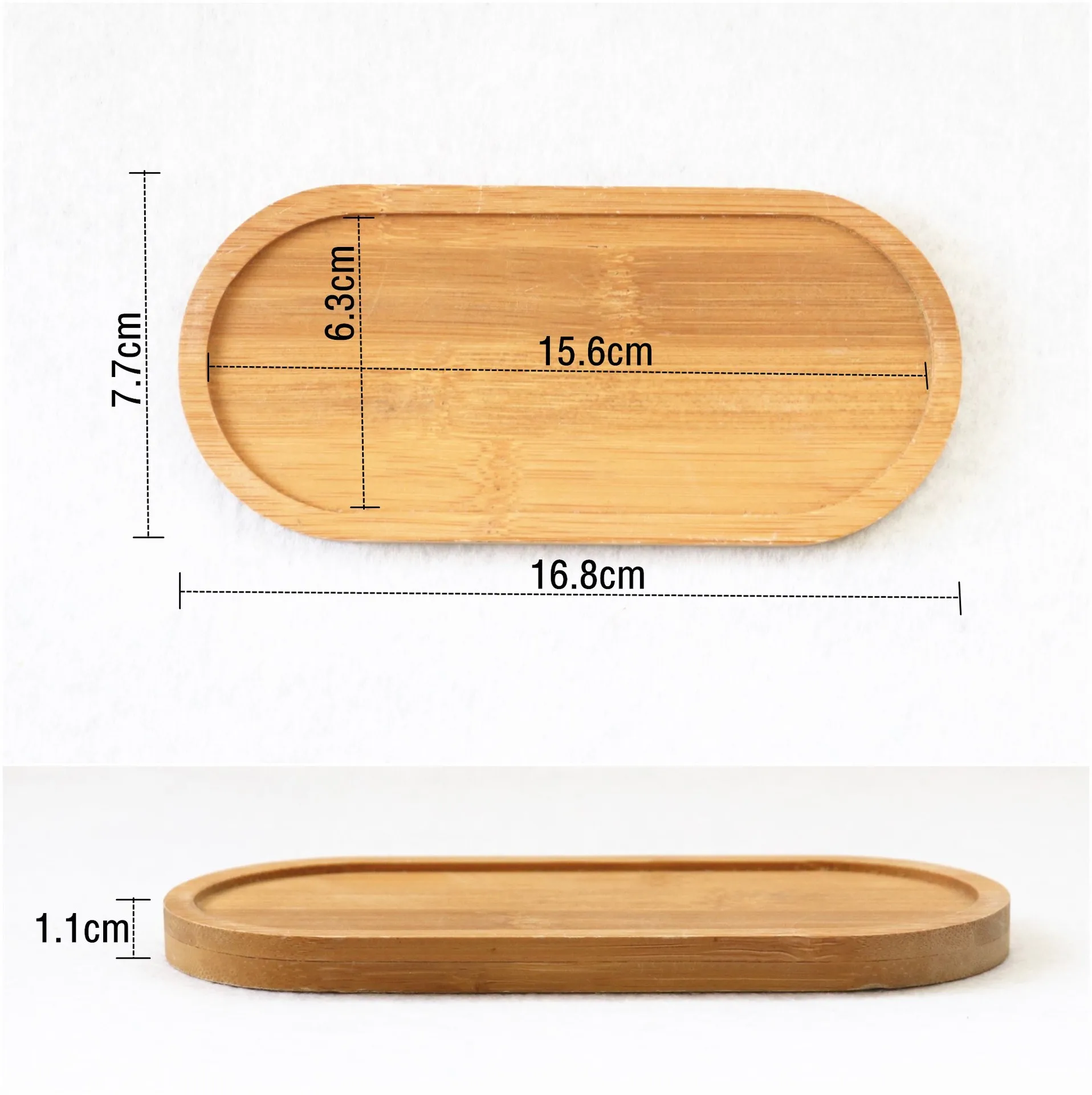 Wholesale Indoor Small Sustainable Durable Round Square Succulent Plant Saucers Flower Pot Bamboo Drip Trays for Sale