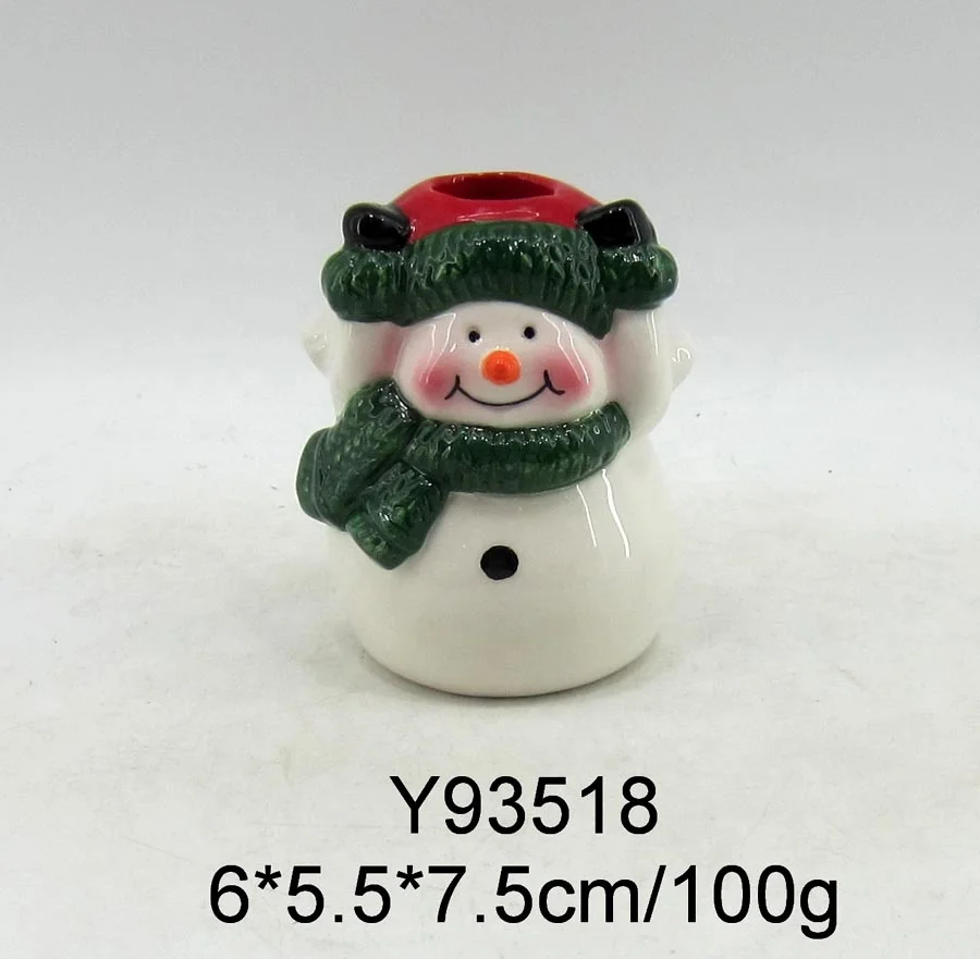Christmas decoration snowman tealight candle holder