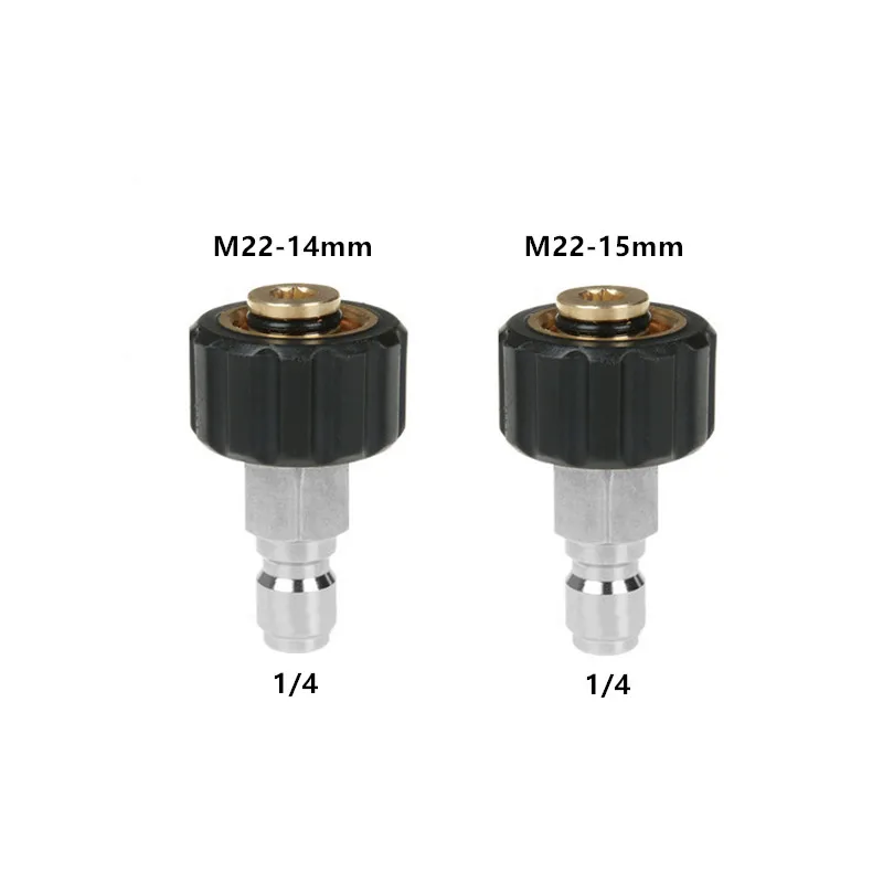 Pressure Washer Twist Connect M22 14 15mm X 1/4 inch Quick Disconnect Plug High Pressure Fitting Quick Coupler Nipple