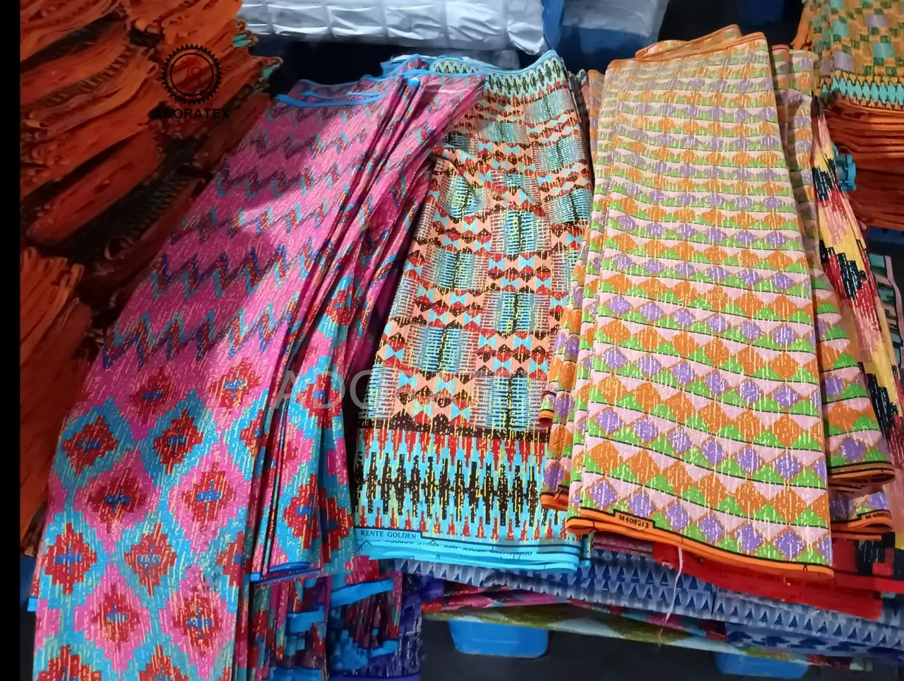 Kente Golden Wax Fabric Fashion New Design 100% polyester Ankara Fabric Pagne 2+4 Yards