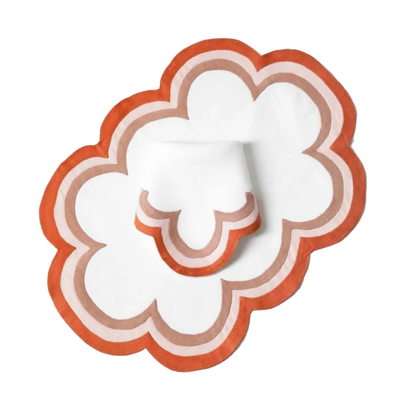 Flax stripe plain cloth napkin cotton linen material home kitchen towel west napkin